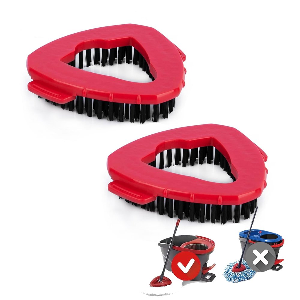 2 Pack Mop Heads Replacements Scrub Brush for Ocedar EasyWring 1 Tank System, Shower Floor Scrubber, Stiff Bristle Shower Brush Scrubbing Brush for Bathroom Kitchen Tile, Not Fit RinseClean