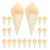 100pcs Ice Cream Veneer Roll Chip Cones Food Cones Food Holder Wood Tasting Cones Wooden Ice Cream Cones Wooden Food Cone Popcorn Cones Wood Ice Cream Holder Wooden Dessert Cones view 1