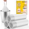 8 Gallon Trash-Bags Drawstring Kitchen-Garbage-Bag Unscented - White Plastic 54 Count Recyclable Restroom Liners Strong Compactor Can Tall Large Recycle Waste Basket Inwaysin view 1