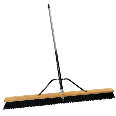 American Select Tubing PBRA36004 Heavy Duty 36" Rough-Surface Push Broom with Silver/Black Handle