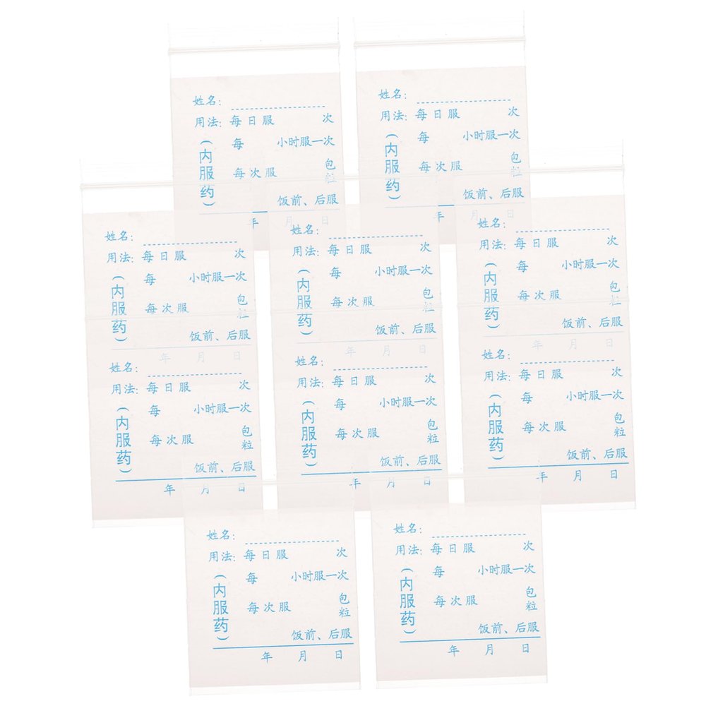FOMIYES 100pcs Writable Pill Bags Travel Medicine Packets for Easy Organization and Secure Storage of Medications