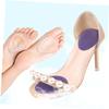 WOFASHPURET 8pcs Forefoot pad Floor mat Forefoot Pads Women Free Sticker Foot pad Foot Metatarsal Pads Insert Purple Half Size pad Non-Slip mat Metatarsal Forefoot Pads, 7.3x6cm view 2