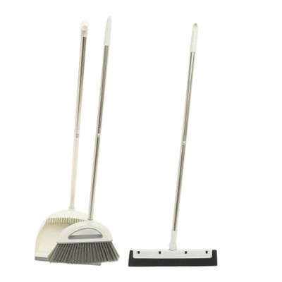 Didiseaon Ergonomic Handle Broom Set Mop Scrub Brushes for Cleaning Home Cleaning Dustpan Kit