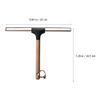 WOFASHPURET Wooden Handle Shower Squeegee with Silicone Blade 10 Inch Glass and Mirror Water Wiper for Bathroom and Window Cleaning view 2