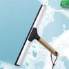 WOFASHPURET Wooden Handle Shower Squeegee with Silicone Blade 10 Inch Glass and Mirror Water Wiper for Bathroom and Window Cleaning view 4