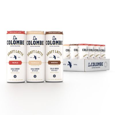 La Colombe draft Latte Variety Pack, 11 fl oz cans (Pack of 12), Includes Triple, Vanilla & Mocha Latte, Coffeehouse Quality, Ready-to-Drink, On-the-Go