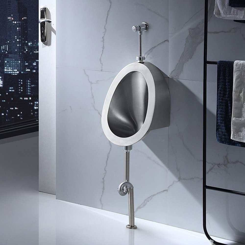 Men's Commercial High Efficience Flushing Urinal, Men's Adult Urinal Trinks Bathroom Toilet, Intelligeent Sensor Flush Public Toilet Male Urinal Urown Diversters,for Hotels/Restaurant/Airport