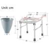 3-in-1 Folding Bedside Commode - Porta Potty for Adults - Portable Toilet for Camping, Supports Up to 380lbs, Bedside Commodes for Seniors and Commode Chair view 3