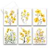 Aria Rae Design Yellow Spring Wildflower Cards, Set of 12, notecard assortment, watercolor notecards, blank note cards, all occasion card, cards with envelopes view 1