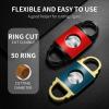 CIGARLOONG Cigar Cutter Durable and Smooth Stainless Steel Sharp Blade Guillotine(Blue+Gold) view 2
