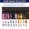 AM PM 31 Day Once-a Day Monthly Pill Planner Organizers - Large Compartment Pill Boxes Store Medications for Entire Month Plus Compartment for Extra Pills (AM/PM) (Am/Pm Black & Yellow) view 3