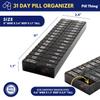 AM PM 31 Day Once-a Day Monthly Pill Planner Organizers - Large Compartment Pill Boxes Store Medications for Entire Month Plus Compartment for Extra Pills (AM/PM) (Am/Pm Black & Yellow) view 4