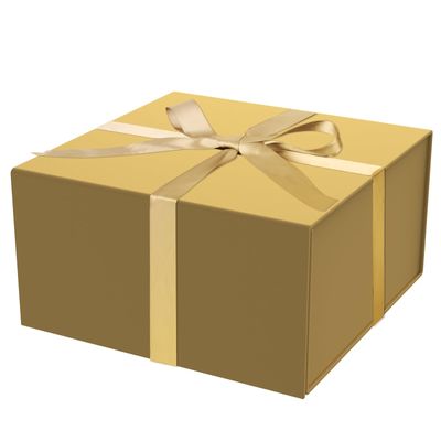 8x8x4 Inch Gift Box with Magnetic Closure Lid, Gift Boxes with Lids For Presents,Bridesmaid Gifts Box,Birthday Gift box,Luxury for Gift Packaging, Magnetic Gift Box for Wrapping Gifts(Gold)