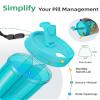 PULIV Large Pill Bottle Organizer, Supplement Organizer for Holding 6 Various Vitamins, Pill Box Case with Anti-Mixing & Wide Opening Design, Easy to Retrieve Meds and 20 Pcs Stick-on Labels, Blue view 3