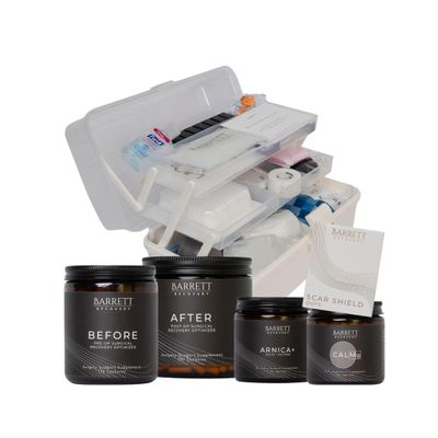 Liposuction Recovery Kit - Before, After, CALMg, Arnica, Supply Kit, Scar Shield Dots