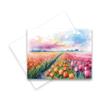 Aria Rae Design Tulip Fields Notecard Set, Set of 12, Watercolor greeting cards, assorted cards, tulip notecards, set of blank note cards, all occasion cards, blank inside view 3