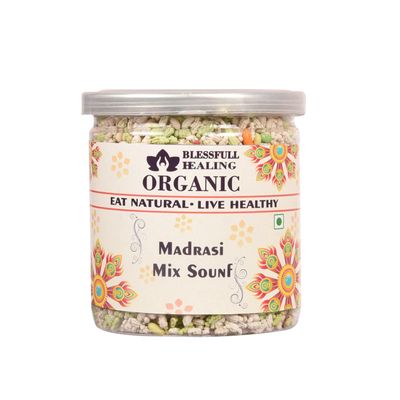 Blessfull Healing Organic Madrasi Mix Sounf 300 Gram Airtight Container