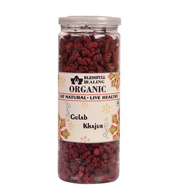 Blessfull Healing Organic Gulab Khajur 200 Gram Airtight Container