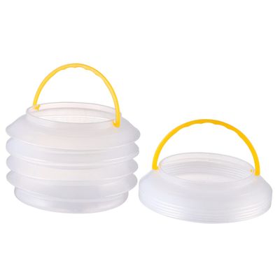 PRETYZOOM 2pcs Plastic Collapsible Water Bucket Portable Stretchable Storage Container for Camping Fishing Outdoor Adventures and Car Washing