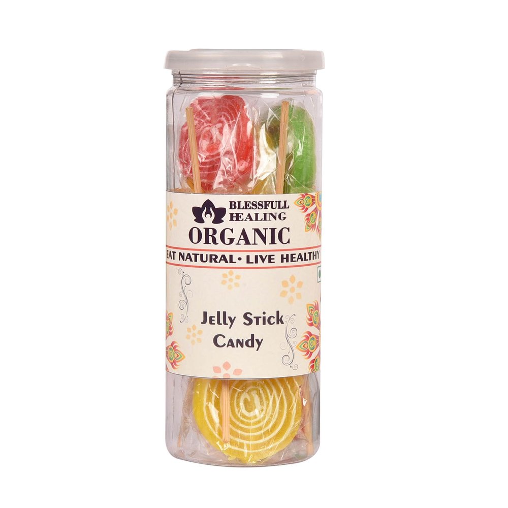 Blessfull Healing Organic Jelly Stick Candy 100 Gram Airtight Container