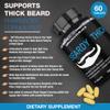MINANATURALS BEARDY Thick Beard Growth Vitamins for Men, B7 Biotin 10000 mcg, Keratin, Collagen, Silica, and 36 More. Grow Beard Thicker, Stronger. Facial Hair Growth Treatment. 60 Tablets view 4