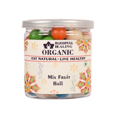 Blessfull Healing Organic Mix Fruit Ball 400 Gram Airtight Container
