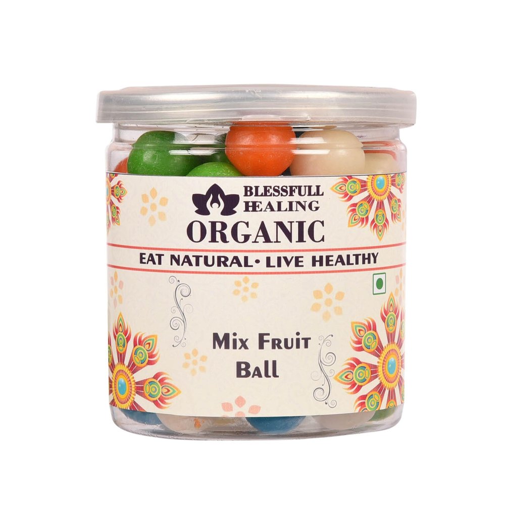 Blessfull Healing Organic Mix Fruit Ball 400 Gram Airtight Container