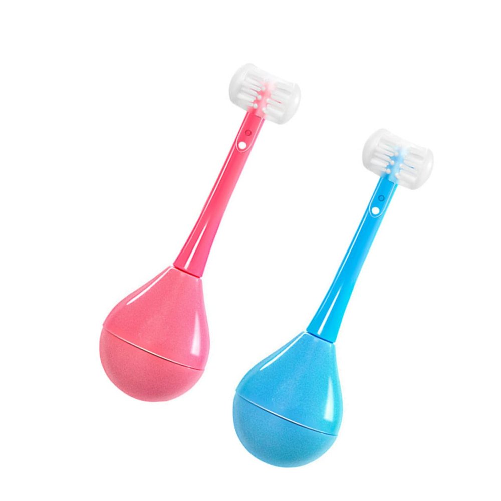 FOMIYES 2pcs Boys and Girls Toothbrushes Soft Bristles Manual Toothbrush Cartoon Boy Girl's Tooth Cleaning Tool