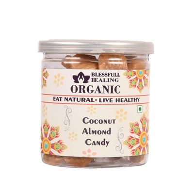 Blessfull Healing Organic Coconut Almond Candy 300 Gram Airtight Container