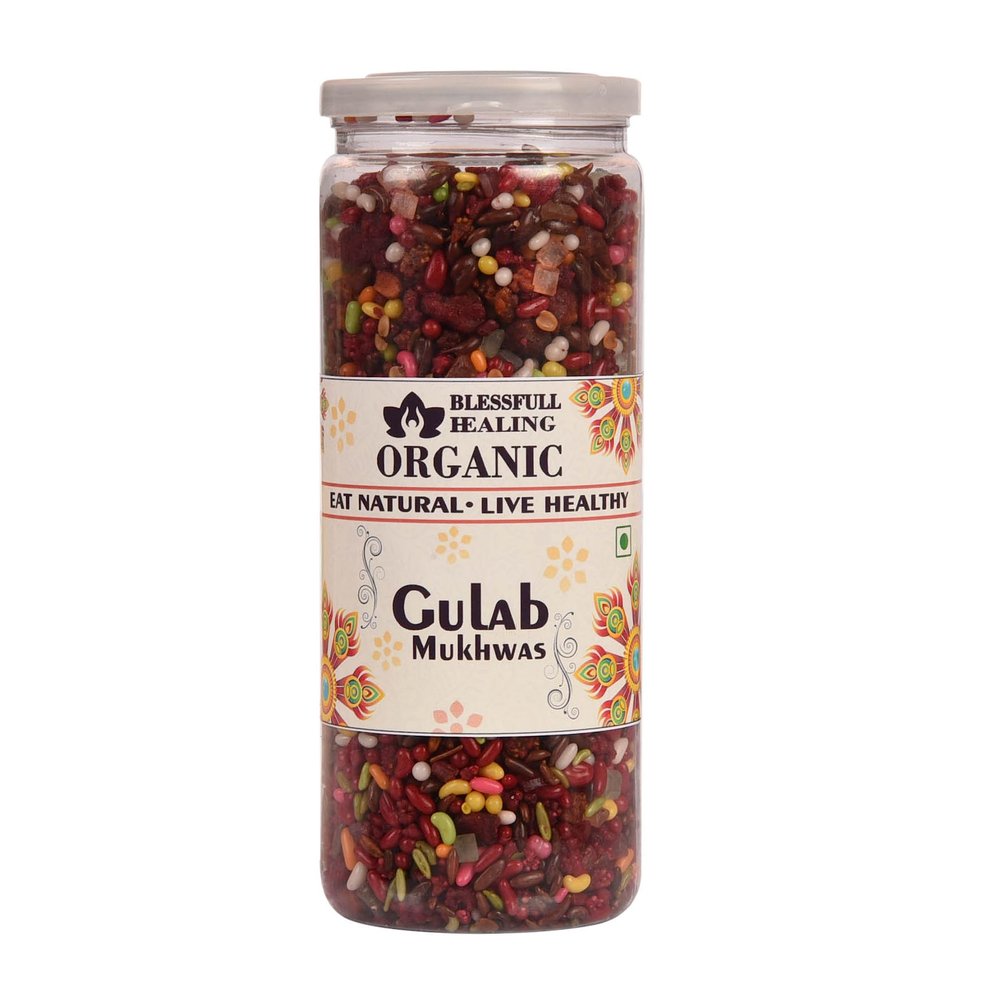 Blessfull Healing Organic Gulab Mukhwas 250 Gram Airtight Container