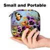 Anna Cowper 1 Pcs Sanitary Napkin Storage Bags Menstrual Cup Pouch Tampon Bags Portable Menstrual Pads Bags Tampon Storage Pouch for Women Girls Feminine Care, Pansies with Butterfly view 2