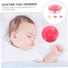 BESTonZON Electric Nail Trimmer for Boy Girl Safe Easy Electric Nail File Kit with Grinding Heads for Manicure Pedicure Gentle Care Tool for Boy Girl Rose Red Design view 3