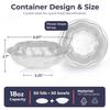 Fit Meal Prep 50 Pack 18 oz Disposable Plastic Clear Salad Bowls with Airtight Lids - To Go for Lunch, Takeout, Party, Catering, Picnic view 2