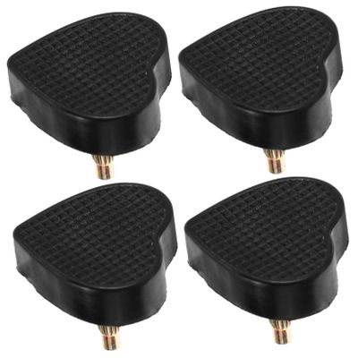 2 Pairs Heart Shaped High Heel Pads Heel Cushion Shoe Repair High Tips Shoes Tip Replacement Stickers Repairer Shoe Insoles for Women Taps Foot Black PVC