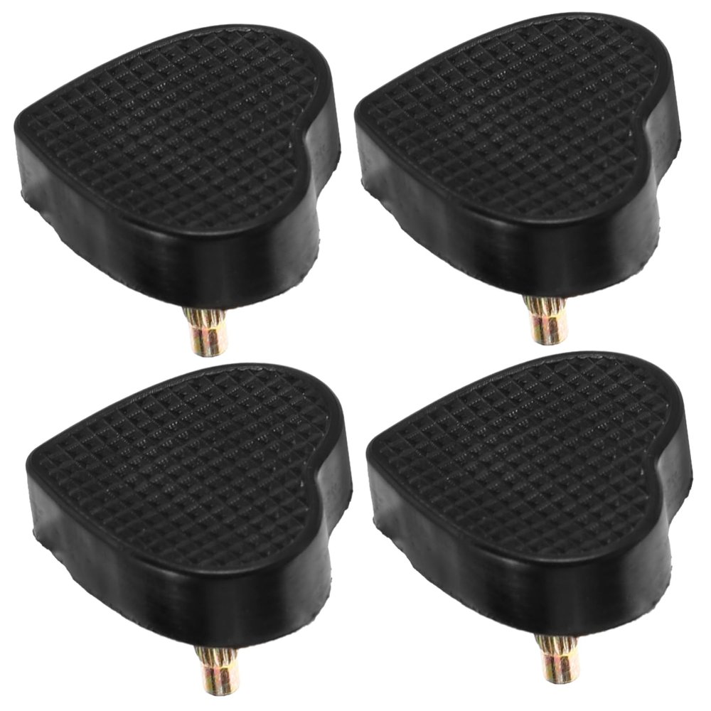 2 Pairs Heart Shaped High Heel Pads Heel Cushion Shoe Repair High Tips Shoes Tip Replacement Stickers Repairer Shoe Insoles for Women Taps Foot Black PVC