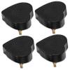 2 Pairs Heart Shaped High Heel Pads Heel Cushion Shoe Repair High Tips Shoes Tip Replacement Stickers Repairer Shoe Insoles for Women Taps Foot Black PVC view 1
