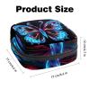 1 Pcs Sanitary Napkin Storage Bags Menstrual Cup Pouch Tampon Bags Portable Menstrual Pads Bags Tampon Storage Pouch for Women Girls Feminine Care, Neon Butterfly view 3