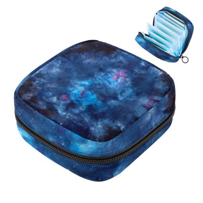 Anna Cowper 1 Pcs Sanitary Napkin Storage Bags Menstrual Cup Pouch Tampon Bags Portable Menstrual Pads Bags Tampon Storage Pouch for Women Girls Feminine Care, Galaxy Tie Dye