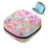 1 Pcs Sanitary Napkin Storage Bags Menstrual Cup Pouch Tampon Bags Portable Menstrual Pads Bags Tampon Storage Pouch for Women Girls Feminine Care, Colourful Tie Dye view 1