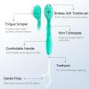 COCOBURI 5 in 1 Disposable mini Toothbrushes on The go Toothbrush Portable Travel ToothbrushToothpaste + Tongue Scraper + Floss + Picks Individually Wrapped Prepasted Oral Care Mint 24 Packs view 4