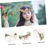 Mikinona 1pc Colored Flower Headband Floral Crown for Women Wedding Festival Party Photo Shoot Accessory view 4