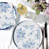 JarThenaAMCS 50Pcs Blue Floral Paper Napkins Butterfly Flower Luncheon Napkin Dessert Dinner Hand Napkin for Spring Summer Wedding Bridal Baby Shower Birthday Garden Tea Party Supplies view 4