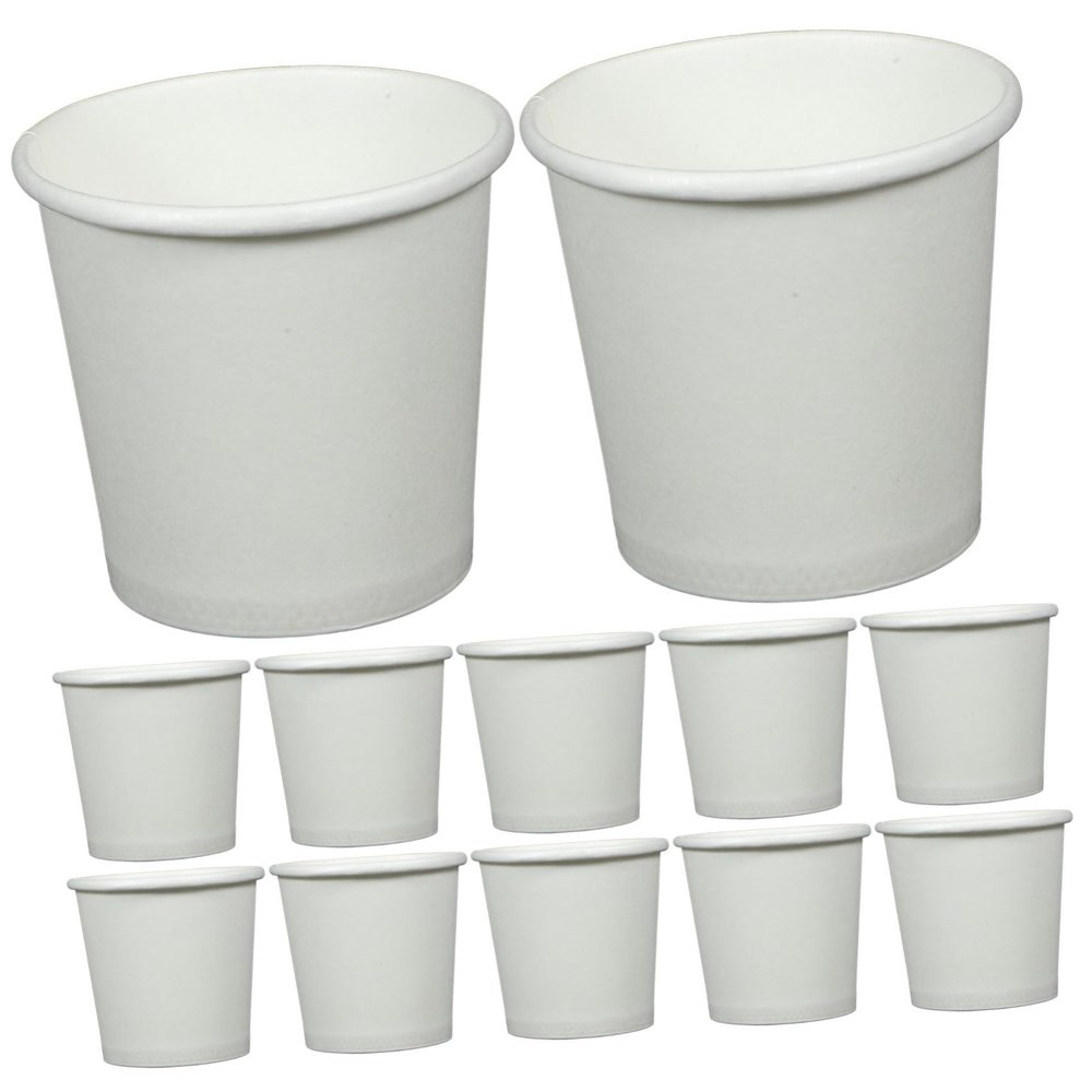 OUNONA 100pcs Paper Cups Disposable Beverage Cups for Parties Tasting and Snacks White Test for Rinse and Espresso Use