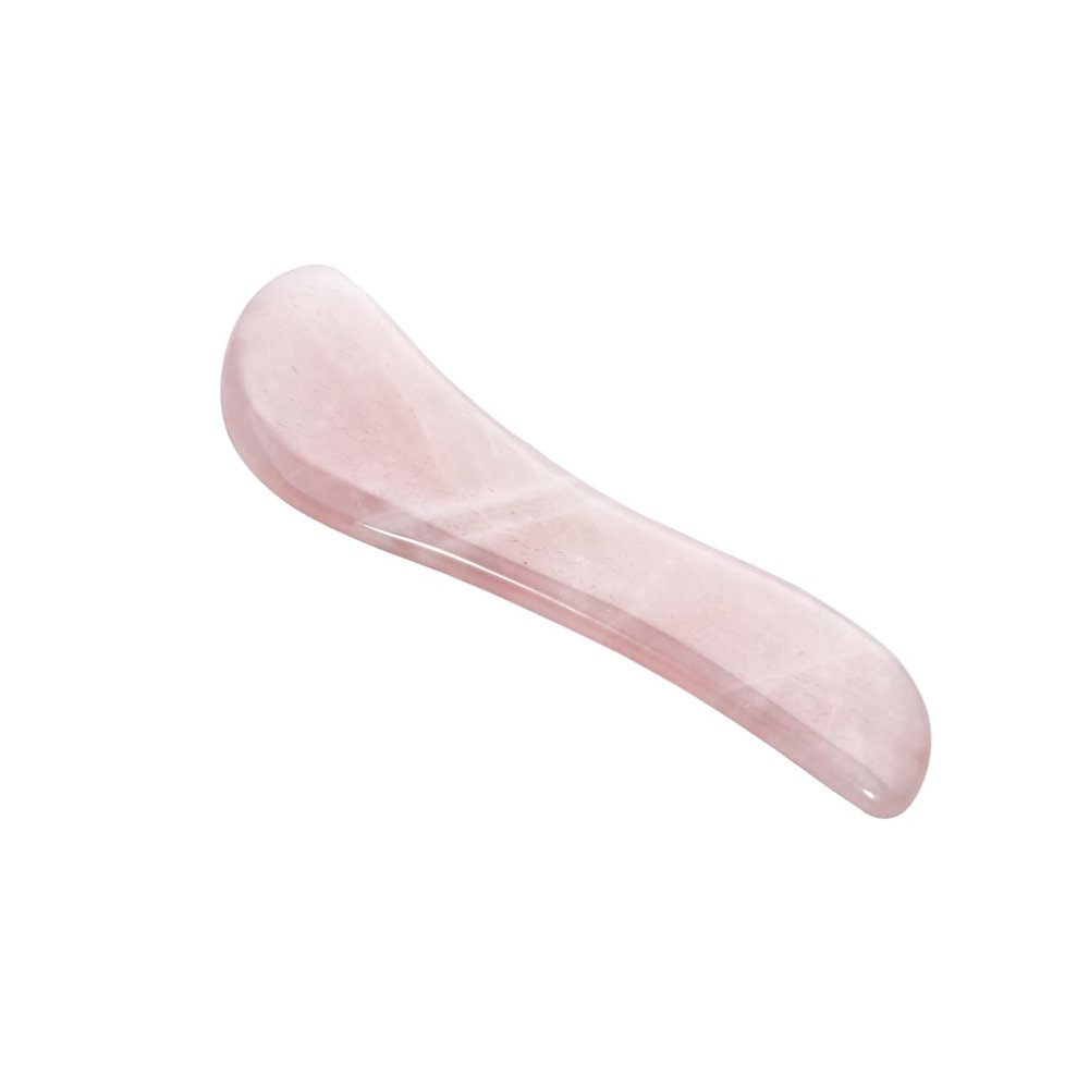 BUTIFULSIC Rose Quartz Scraping Board for Facial Massage Handmade S-Shape Gua Sha Tool for Spa and Acupuncture Therapy for Neck Back and Foot Relaxation Natural Skin Care Gift