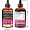 USDA Organic Vitamin B-Complex B5 Pantothenic Acid | B12 Methylcobalamin | B1 Thiamine | B6 Pyridoxine | B7 Biotin | B9 Folic | B3 Niacinamide - B Complex Liquid Drops, Made in USA Supplement, 4fl oz view 2