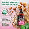 USDA Organic Vitamin B-Complex B5 Pantothenic Acid | B12 Methylcobalamin | B1 Thiamine | B6 Pyridoxine | B7 Biotin | B9 Folic | B3 Niacinamide - B Complex Liquid Drops, Made in USA Supplement, 4fl oz view 4