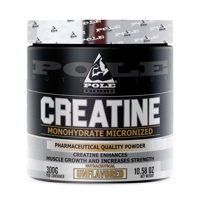 Pole Nutrition Creatine Monohydrate Micronized | 300g | 120 Servings | Premium Creatine Powder for Strength, Muscle Growth & Performance