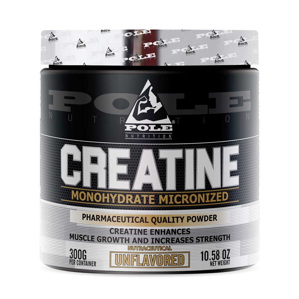 Pole Nutrition Creatine Monohydrate Micronized | 300g | 120 Servings | Premium Creatine Powder for Strength, Muscle Growth & Performance