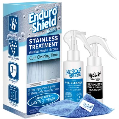 EnduroShield Stainless Steel Treatment Kit - Advanced Protection for Stainless Steel Surfaces - Makes surfaces easy to clean - Apply Once - Lasts Years