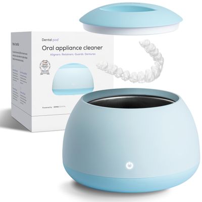 Zima Dental Pod: Ultrasonic Retainer Cleaner. The Original Retainer Cleaner Machine, Aligner Cleaner, Nightguard Cleaner, Mouthguard Cleaner, Denture Cleaner. Ultrasonic Cleaner For Oral Dental Care